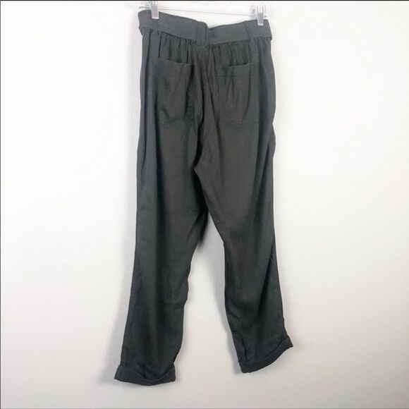 LOU & GREY | Loft Linen Tie Sash Pants Gray Black - Picture 8 of 8